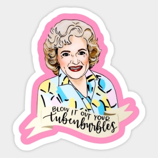 golden girls betty white coffee Sticker